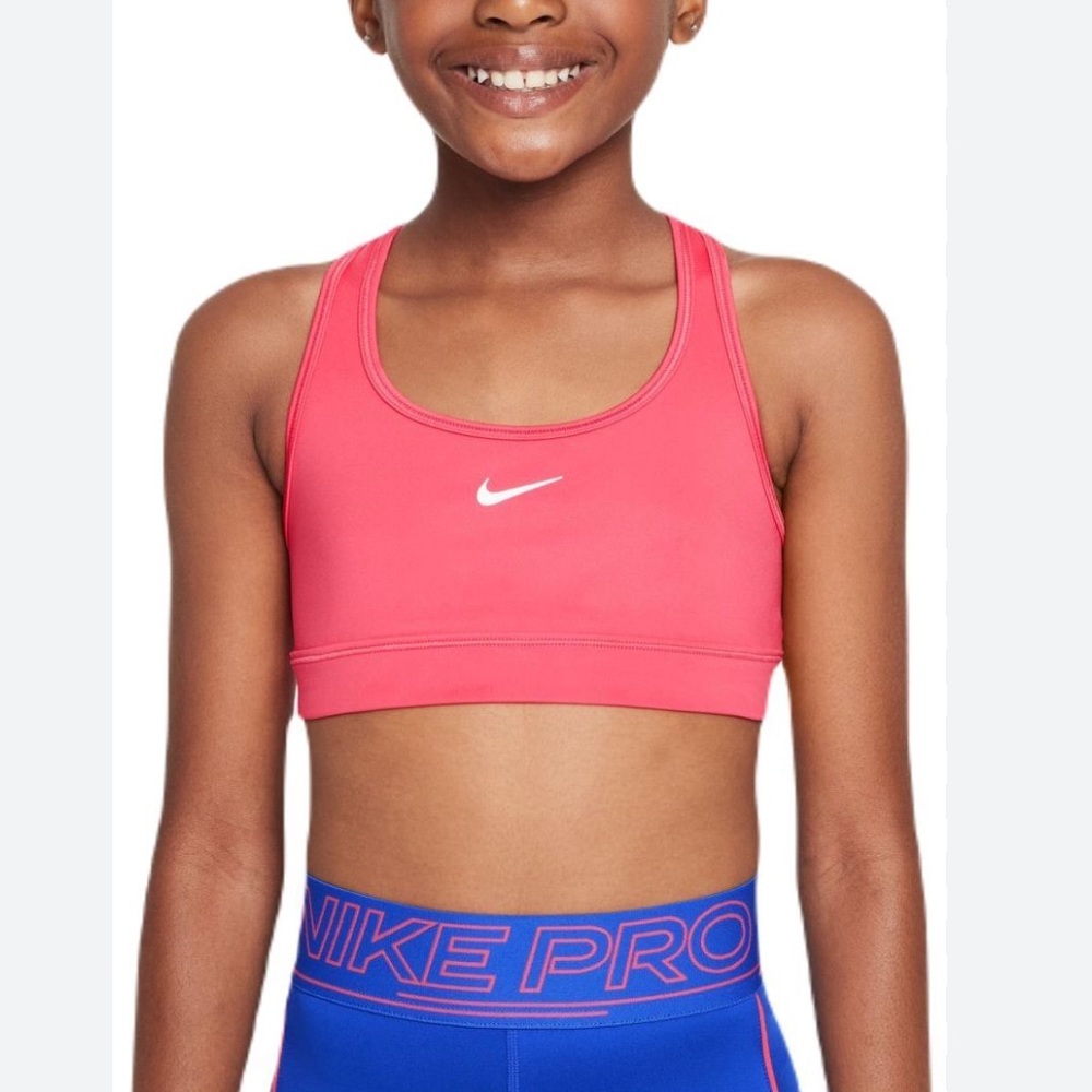 NWT Nike Girls Swoosh Sports Bra Aster Pink Large